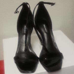 Nine West Black Open-Toe Heels